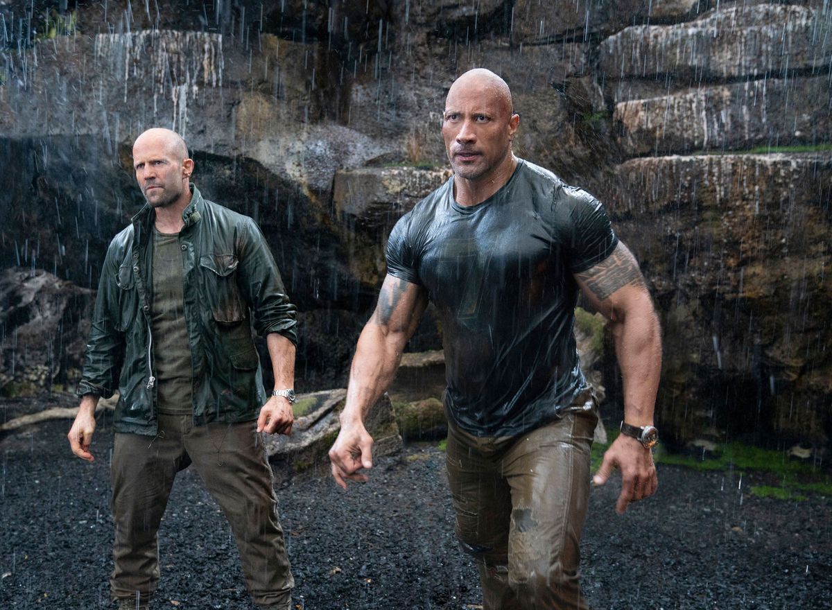 Jason Statham, Dwayne Johnson, Hobbs og Shaw